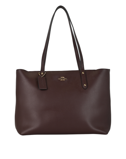 City Tote, &pound;120, Handbags, Burgundy, Leather, Front view
